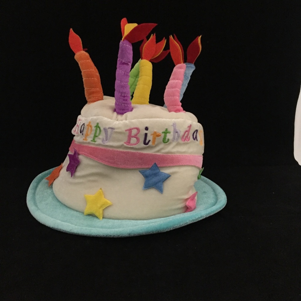 Birthday Cake Hat By Elope, Sash & Pin.
